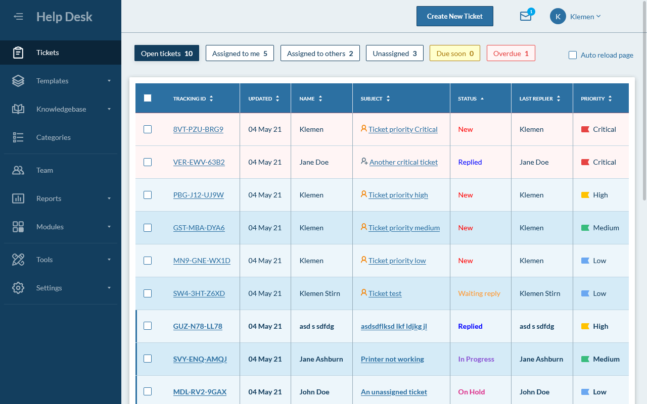 HESK Help Desk Software Demo